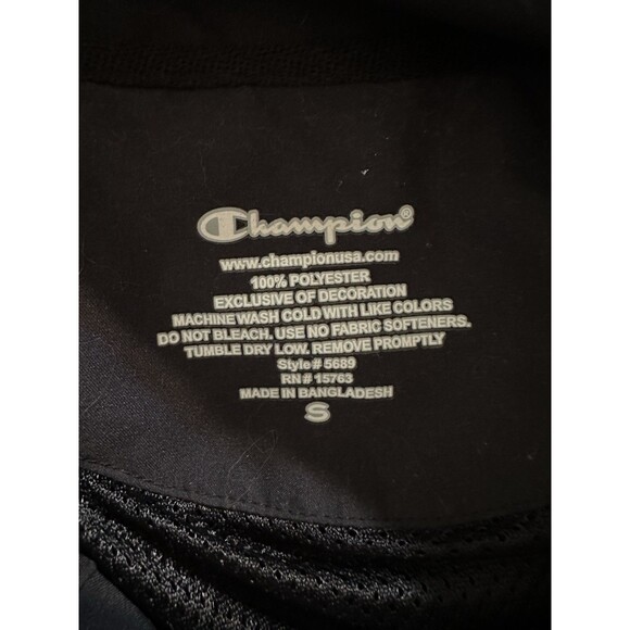 Champion Windbreaker Jacket Size S Blue/Pink Full Zip Pockets Lightweight Sports - Picture 3 of 3